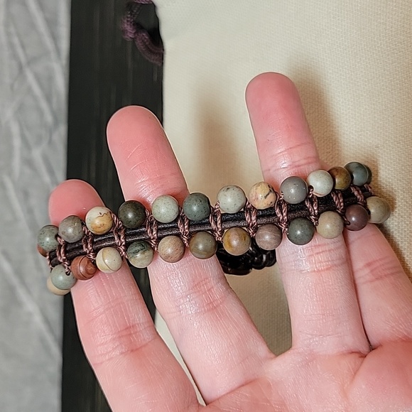 Leather and Bead Bracelet - Picture 2 of 4